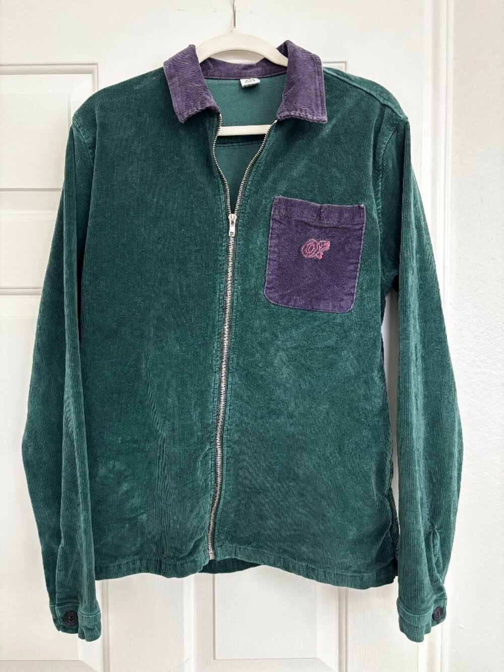 Odd Future OFWGKTA Green Purple Colorblock Corduroy Jacket- Med